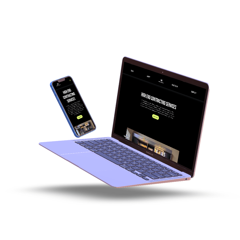 Screenshot of a website built for Mitchell Builds