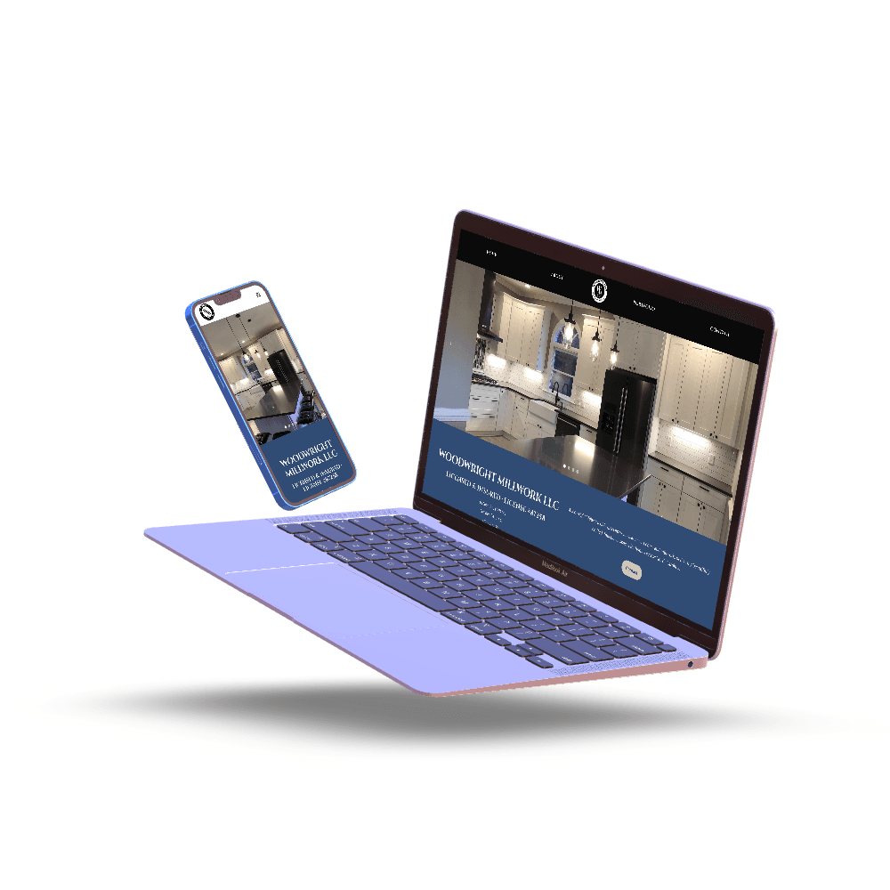 Screenshot of a website built for Woodwright Millwork